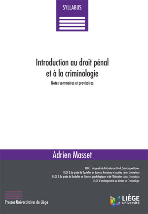 Introduction au droit pénal et à la criminologie